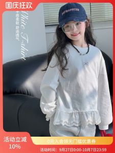 Girls Long Sleeve T-Shirt Korean Style Patchwork Base Layer Shirt Versatile Autumn New Arrival Childrens Fashion Top for Kids