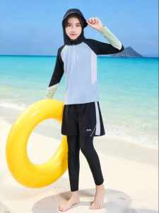 XTEP | Boys Long Sleeve Hooded Swimwear For Surfing Training