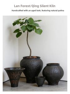 LANLIN | Retro Antique Ceramic Planter for Maple Good Drainage and Air Permeability
