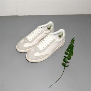 Retro German Training Shoes for Women Cowhide Flat Bottom Casual Sports Shoes Comfortable Walking Low Heel round Toe