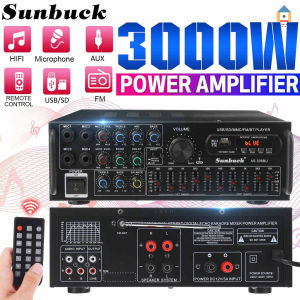 【Malaysia Spot Sale】3000W Bluetooth Stereo Amplifier Surround Sound USB SD FM Amplifier DVD AUX LCD Display Home Cinema Karaoke