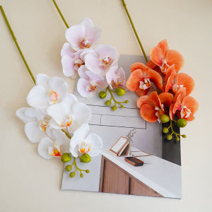 1PCReal Touch Butterfly Orchid Artificial Flower Hand Feel Moisturizing Phalaenopsis Wedding Home Decor Floral Photo Props