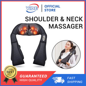 YIDE Massagers for Neck and Back Deep Tissue 3D Kneading Pillow Electric Shiatsu Back Neck and Shoulder Massage Shoulders Foot LegsBody - Relieve Muscle Pain - Office Home & Car