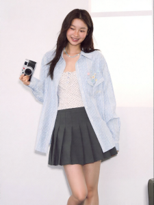 F426 | Comfortable Breathable Loose Stripe Long Sleeve Shirt