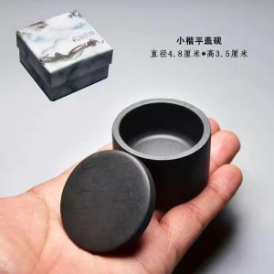 Natural Raw Gemstone Classic Copy Scripture Plain Inkstone with Stone Cover Calligraphy Materials Paper Ink Ink Inkstone She Inkstone Duan Inkstone Beginner Student