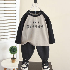 Fashionable Long Sleeve Baby Boy T-Shirt Spring Autumn Shoulder Insert Design Breathable Cotton Base Layer Shirt for Kids