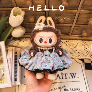 Bộ Quần Áo Búp Bê Bằng Nhựa Pha Lê Labubu 17cm Bộ Váy Công Chúa Hoa Phong Cách Nông Trại Bộ Đồ Chơi Búp Bê Cotton PP