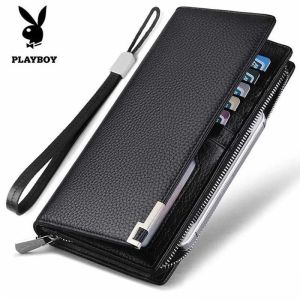 🔥 Kualiti Yang Diketengahkan 🔥Playboy wallet mens handbags mens wallets long wallet mult Beg Tangan Lelaki Dom Playboy Dom Lelaki Dom Banyak Slot Kad Klac Beg Beg Klac Jenis Lelaki 5.7