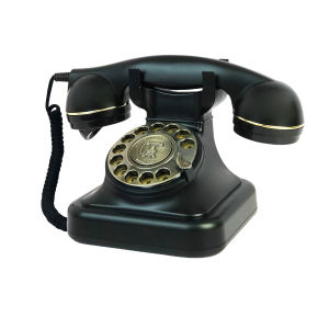 Retro Telephone Black Corded TelephoneDecorative Rotary Dial Telephone Set Analog Landline Phone for Home/Office/Hotel/School