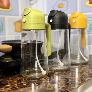 Goto Ligo Oil Jar Tempat Minyak Goreng Botol Kaca Spray 2 In 1