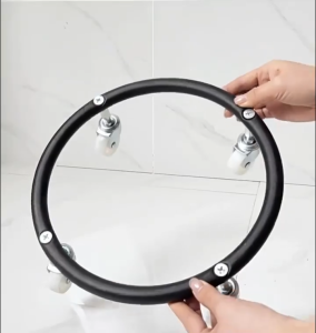 Cylinder Base Tank Tray Gas Tank Fixed Degree Rotatable Gas Tank Holder with Wheel for Indoor Kitche