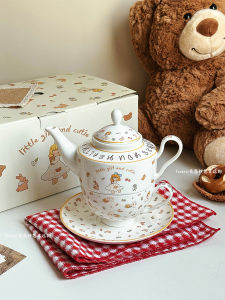 Ceramic Tea Pot Water Pot Gift Box Afternoon Tea Coffee Cup Set for Best Friend Birthday Gift Moving Companion Handicraft