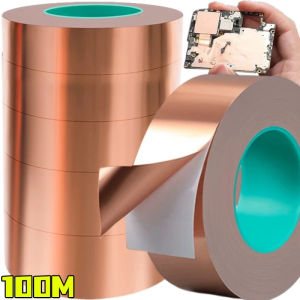 Copper Foil Tape Interference Resistant Conductive Heat Dissipation Tapes DIY Circuit Electrical Repair Adhesive