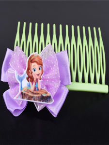 Princess Sophie หวีผมนางเงือก Headwear สีม่วง โบว์ Knot Frontal อุปกรณ์เสริมผม Little < Ne2> ผมหางม้า Hairdressing เครื่องประดับ