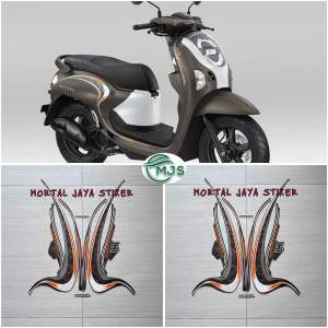 STIKER STRIPING LIS LES BODY MOTOR HONDA SCOOPY FASHION 2024 2025