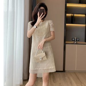Elegant French Style Womens Dress Summer New Arrival Lace Short Skirt Slimming Premium Quality Fashionable Mini Dress