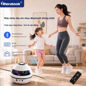Theratools | Bluetooth Smart Ropeless Jump Rope Counter Family Indoor Quiet Fitness Equipment