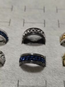 Fashion 8mm Spinner Ring For Men Women Stainless Steel Cuban Chain Spinner Fidget Band Release Anxiety Rings Jewelry Wholesale
