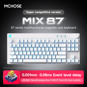 MCHOSE | Mchose Mix87 Magnetic Swtich Keyboard Wired Gaming Keyboard 8K+256K Esport 0.08ms Low Latency E-Sports Custom Gamer Accessories