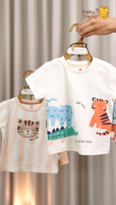 Elegant Kids ชุดลูกชาย 6เดือน ถึง 3ขวบ ชุดเสื้อยืดกางเกงขาสั้น มี2ลาย Safari Friends Collection | Babytrend