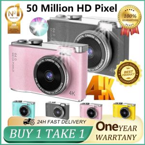 4K Digital Camera Dual Camera Flash 50 Million HD Pixel Retro CCD Portable Camera Auto Focus