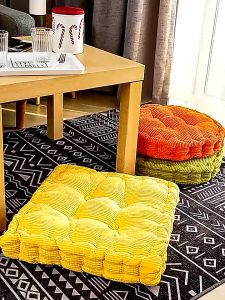 Thickened Square Seat Cushion Comfortable Tatami Seat Cushion for Office Home and Car Seats Soft Sofa Pillow