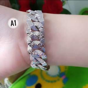 Gelang xuping silver ukir plat besar kait CXB505