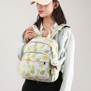 กระเป๋าเดินทางแบบสะพายไหล่คู่สำหรับคุณแม่พร้อมแบ็คแพックสำหรับเด็ก กระเป๋าใส่ของสำหรับเดินทางในฤดูใบไม้ผลิและฤดูใบไม้ร่วง ความจุขนาดกลาง