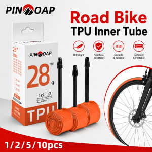 PINMOAP 1/2/5/10PCS Road Bike Inner Tube 700x18-32c Presta Valve Bicycle Tire Tube Butyl Rubber Cycling Replacement Repair Spare