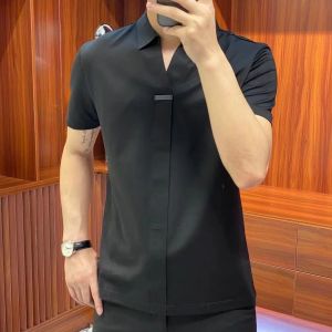 Áo Thun Nam Tay Ngắn Mùa Xuân Hè 2023 Cổ Polo Thường Ngày Thời Trang Không Cần Ủi in Họa Tiết Phong Cách Thường Ngày