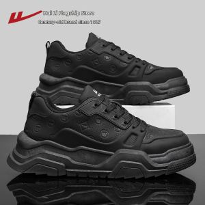 Warrior | Spring Comfortable and Versatile Thick Bottom Mens Leisure Shoes Green Canvas