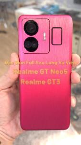 Dán Skin Mặt Sau Lưng Full Viền Realme GT Neo5 | Neo 5 - GT3 (Vân Carbon Lụa Hộp Nhám Da Nhôm Xước)