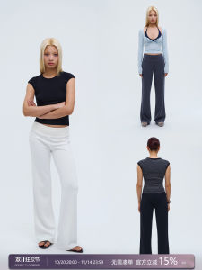 Low Waist Copper Ammonia Feeling Straight Leg Wide Leg Pants Womens Lazy Style Casual Loose Fit Long Trousers