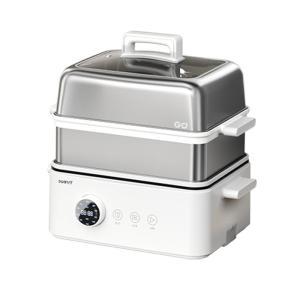 [China Plug Adapter Needed] GDANNY | Multi-functional 3-layer Steamer & Stew Pot