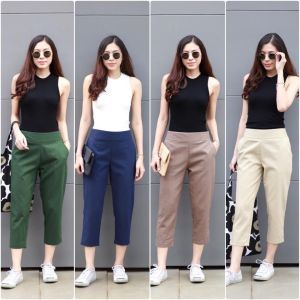 กางเกงขาเดฟ5ส่วนผ้าลินินและผ้ายีนส์ กางเกงผ้าลินินขาเดฟ5ส่วน กางเกงขาเดฟ5ส่วนหญิง ลินิน5ส่วน กางเกงขายาวหญิง กางเกงขาเดฟ5ส่วนผู้หญิง