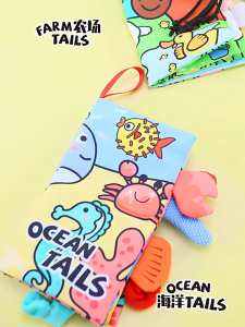 Sách vải phát triển giác quan cho bé – đồ chơi học chữ hình con vật mới nhất 2025