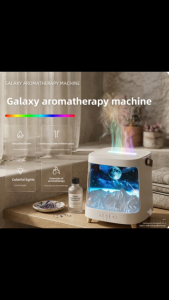 Galaxy Flame Air Humidifier Mist Maker Space Mountain Aroma Essential Oil Diffuser with Colorful LED Night Light