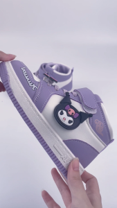 Sinered Childrens Cute Leather Sneakers Melody Princess Shoes Autumn Kuromi Board Shoes