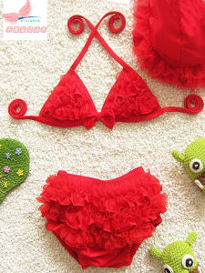 Fast-Drying Childrens Bikini Swimsuit Girls Split Swimwear Cute Internet Celebrity Design Ideal for Kindergarten Kids