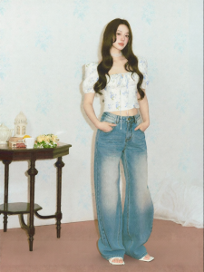 La lune Du ciel | Áo Blouse Voan Phồng Tay Vintage Pháp Thêu Kiểu Cung Đình