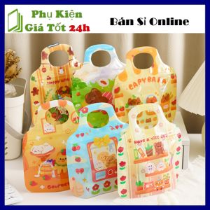 Combo 10 Túi Zip Đựng Đồ Có Quai Xách Hoạt Hình Cute -Túi Zipper Đựng Kẹo Nougat / Túi Đựng Bánh  Kẹo Nougat Siêu Xinh - Túi Zip Hoạt Hình Đựng Quà Tặng