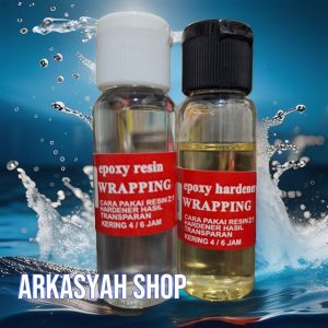 LEM JORAN JAGO EPOXY HARDENER RESIN BENING HASIL TRANSPARAN 20ML (LEM JORAN LEM KERAJINAN LEM 2 KOMPONEN LEM SUPER KUAT LEM SPUL SPEKER LEM SERBAGUNA)