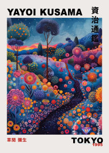 Kayou | Colorful Yayoi Kusama Mountains and Rivers Diamond Painting Kit 5D DIY Diamond Embroidery Handmade Art Gift Home Decoration