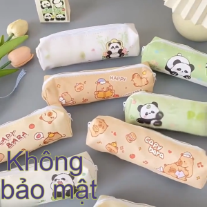 WHPHous Phim hoạt hình thời trang vải capybara Panda thỏ bút chì túi dễ thương sáng tạo văn phòng phẩm hộp công suất lớn bút chì trường hợp đồ dùng học tập