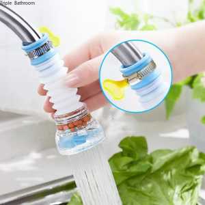 Saringan Penyaring Filter Air Sambungan Kran / Keran Air Cuci Piring Wastafel Fleksibel Model Kipas Perlengkapan Dapur Rumah Set