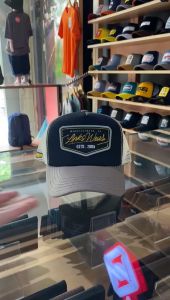 LINKSWEAR Topi Jaring Pria Trucker Hat Jaring Pria Dewasa Abu Hitam Cream LTTGRBCA094