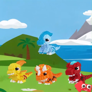 Zhbo (BOX) Mainan Bricks Dinosaurus Nano Mini Bricks 1 Box Bricks Dino Anak Perempuan Hadiah