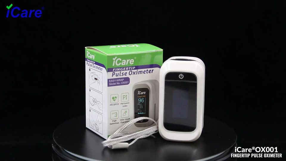 iCare OX001 Fingertip Pulse Oximeter (SpO2)Blood Oxygen Saturation Monitor with Pulse Rate Measure
