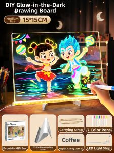 BEI JESS | Glow In The Dark DIY Erasable Double Sided Acrylic Drawing Board