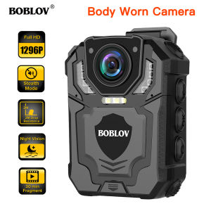 BOBLOV T5 Body Camera Mini Sport Action Camera HD 1296P 128GB 3600mAH with Night Vision 140° Lens Waterproof Motion Detect DVR Video Audio Recorder BodyCam Camcorder Wearable Digital Police Camera Motorcycle Dash Cam for Vlogging